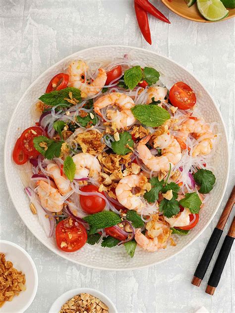 Prawn Salad with Asian Dressing - Khin's Kitchen Salad Recipes