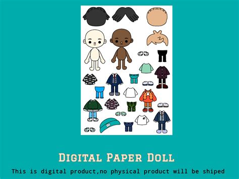 Printable Toca Boca Boy Paper Doll Dress Up Toca Boca New 49 Off