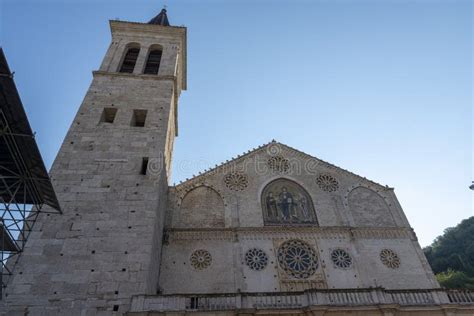 Cathedral of the Town of Spoleto and Its Architecture Editorial Stock ...