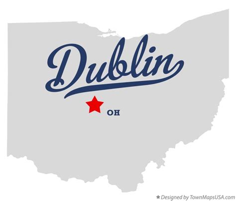 Map of Dublin, Franklin County, OH, Ohio