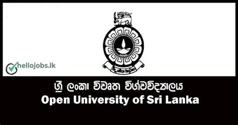 University Job In Sri Lanka Project Assistant - Open University of Sri ...