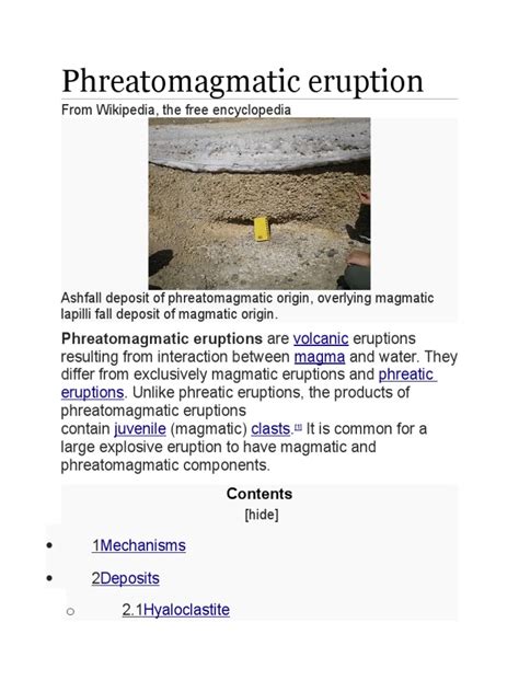 Phreatomagmatic eruption: From Wikipedia, the free encyclopedia