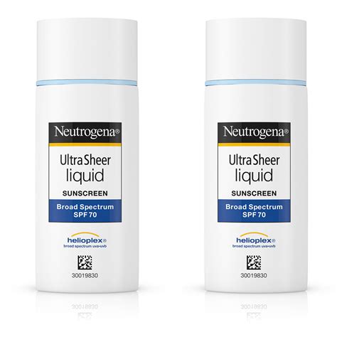 Neutrogena Ultra Sheer Liquid Daily Face Sunscreen, SPF 70, 1.4 fl. Oz ...