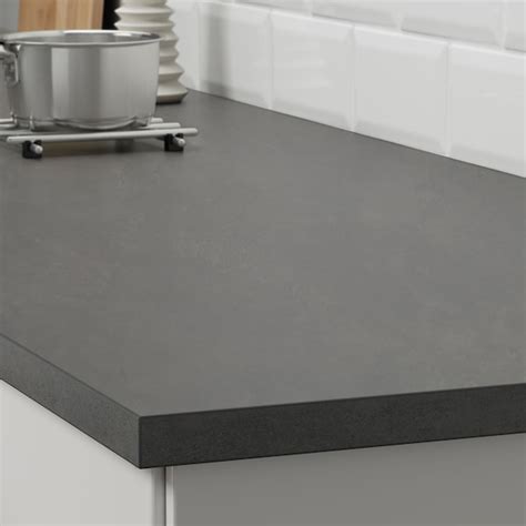 EKBACKEN worktop, concrete effect/laminate, 186x2.8 cm - IKEA