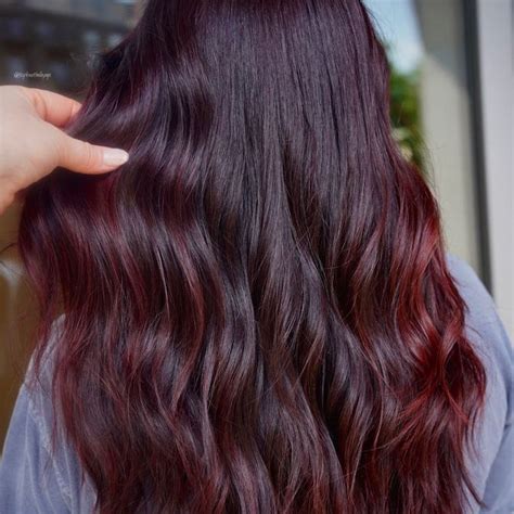 Dark Red Violet Brown Hair Color