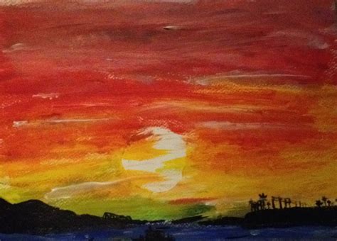 Acrylic Sunset | Painting, Art, Sunset