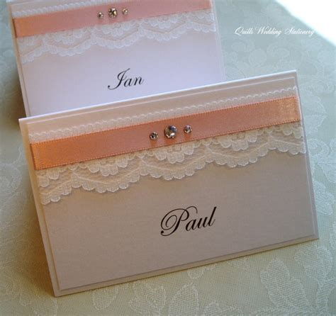 Wedding Place Name Card. Seating Card. Vintage Style Wedding. | Etsy