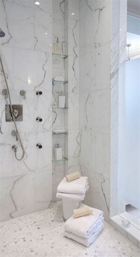 Create A Refined Look With Marble Tile Shower - Home Tile Ideas