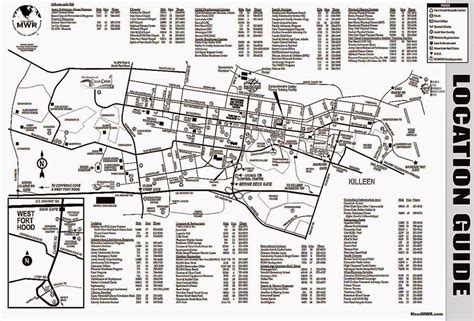 Fort Hood Training Area Map - 2024 Schedule 1