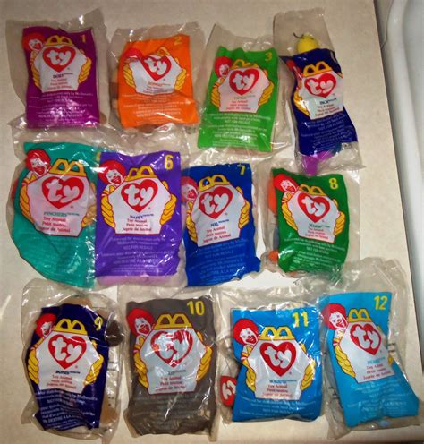 McDonald's 1998 Ty Teenie Beanie Babies Set of 12 Happy Meal Toy Still ...