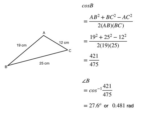 Cosine Rule Example