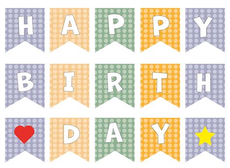 Free Printable Happy Birthday Banner Letters