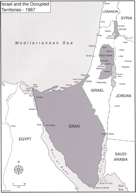 Map Israel 1967 - Best Map of Middle Earth