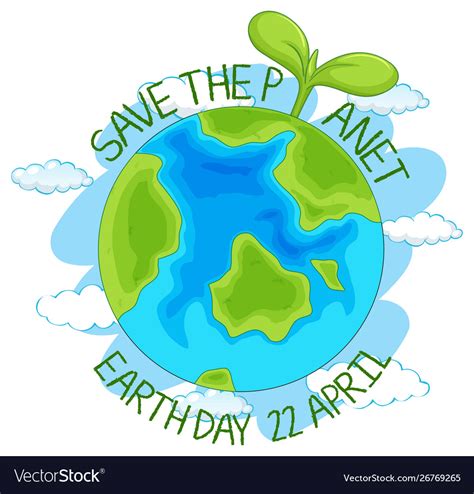 Save planet earth poster Royalty Free Vector Image