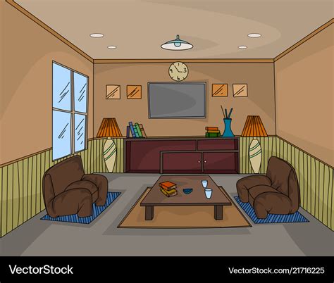 House interior hand drawing scene Royalty Free Vector Image