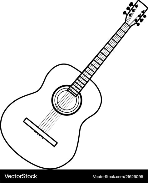 Icon of acoustic guitar Royalty Free Vector Image