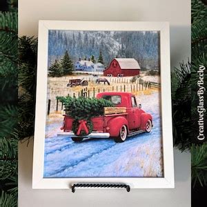 Farmhouse Red Truck Red Truck Decor Red Truck Christmas - Etsy