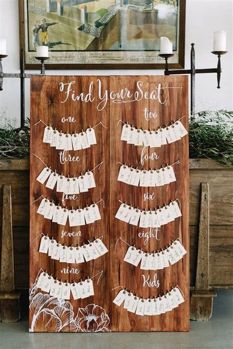 diy rustic wood wedding seating chart ideas - EmmaLovesWeddings