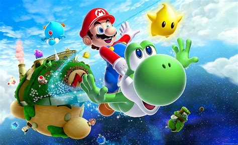 5120x2880px | free download | HD wallpaper: Mario galaxy flying on ...