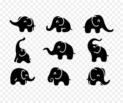 Free Baby Elephant Silhouette, Download Free Baby Elephant Silhouette ...