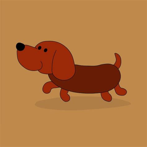 Premium Vector Cartoon Of Cute Dachshund Dog Walking Vector