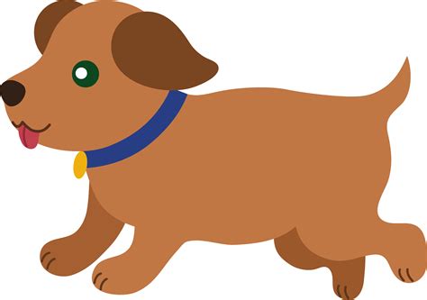 Cute brown puppy running free clip art png – Clipartix