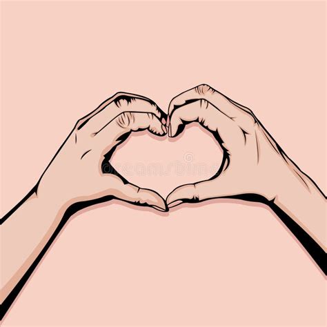 Heart Symbol Finger Simple Vector Illustration Stock Vector ...