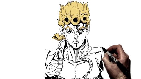 How to Draw Giorno Giovanna | Step by Step | JoJo's bizarre Adventure ...