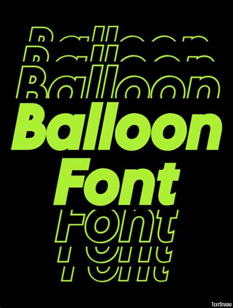 Balloon Font Text Effect and Logo Design Font