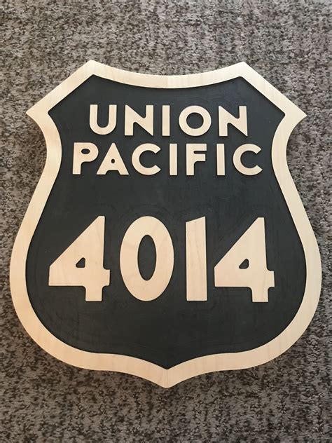 Union Pacific Full Size Big Boy 4014 Wood Number Badge Sign Plate ...