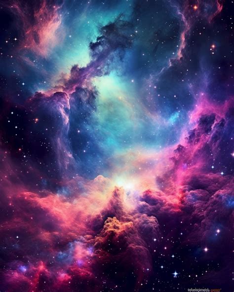 Nebula Igniting AI Art Image Epic Cosmic Scene Vibrant Purples, Blues ...