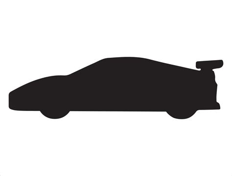 Race car silhouette on white background 45988541 Vector Art at Vecteezy