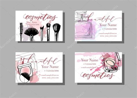 Makeup artists business cards | Makeup artist business cards — Stock ...