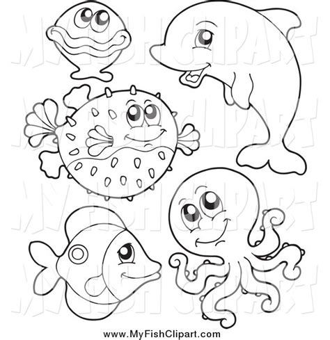 sea creature clipart black and white 20 free Cliparts | Download images on Clipground 2025