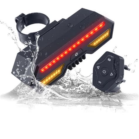 Bicycle Bike Rear Tail Laser LED Indicator Lamp Turn Signal Light ...