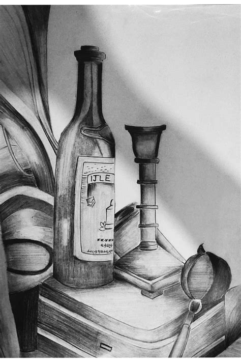 Still Life Pencil Shading Drawings