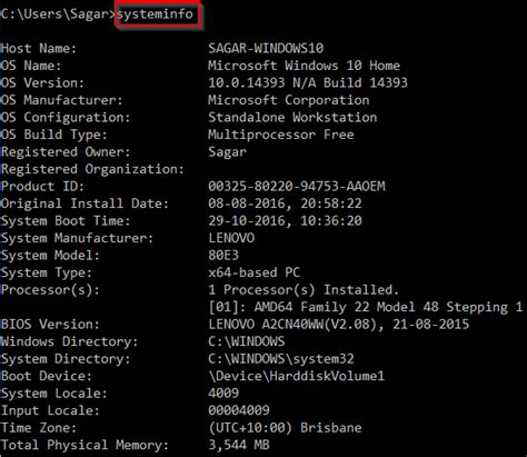 Hardware commands in windows command prompt