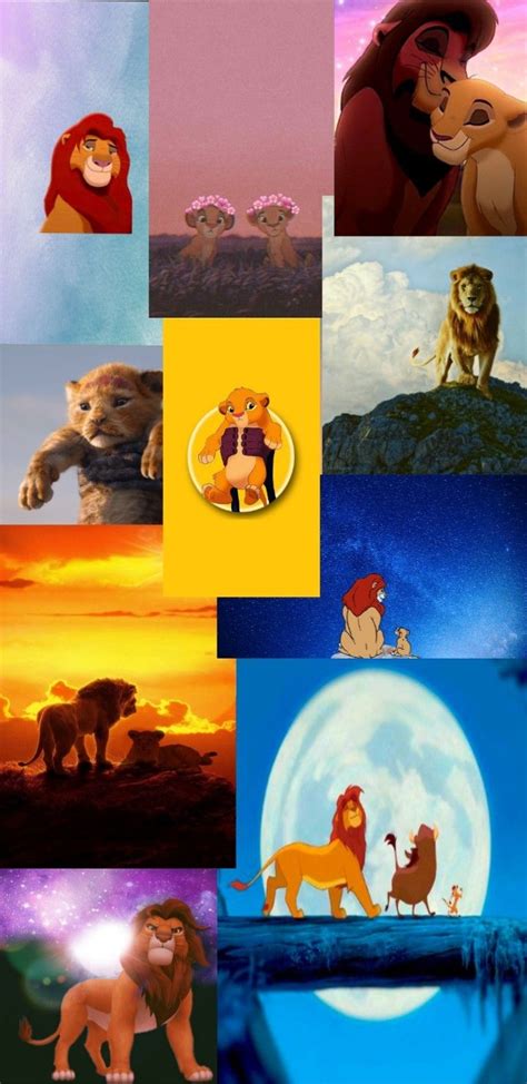 the lion king and other disney characters are depicted in this collage ...