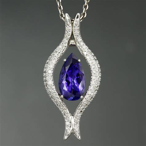 Tanzanite Pear Pendant - Tanzanite Jewelry Designs