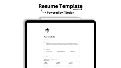 Notion Resume Template