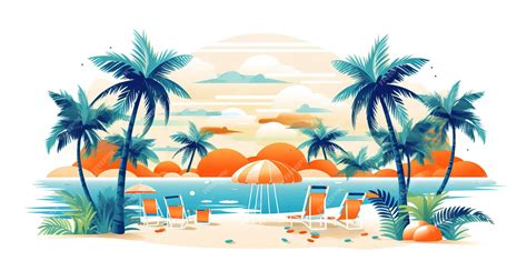 Premium AI Image | summer background illustration