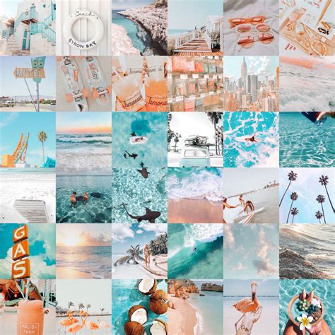 80 Beachy Aesthetic Photo Wall Collage digital Download - Etsy Ireland