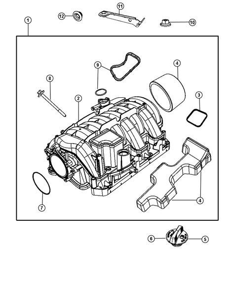 dodge Ram 1500 Manifold kit. Engine intake, intake - 68048131AC | Mopar ...