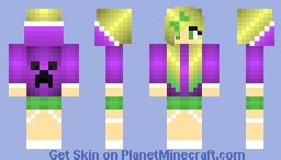 Purple Hoodie Girl Minecraft Skin