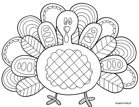 Thanksgiving Coloring Pages - DOODLE ART ALLEY