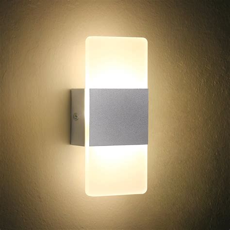 oenbopo LED Wall Light Bedside Wall Lamp, Modern Acrylic LED Bedroom ...