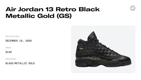 Air Jordan 13 Retro Black Metallic Gold (GS) - DC9443-007