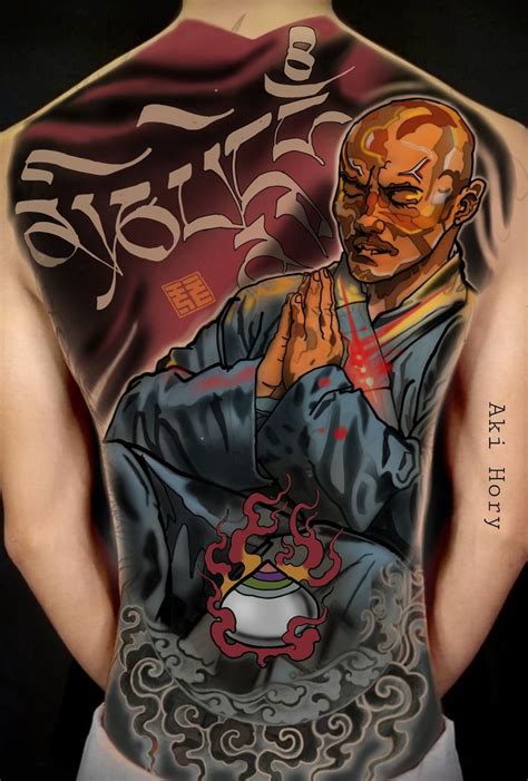 Shaolin tattoo design | Japanese tattoo designs, Tattoo designs ...