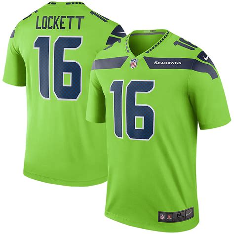 Men's Nike Tyler Lockett Green Seattle Seahawks Color Rush Legend Jersey