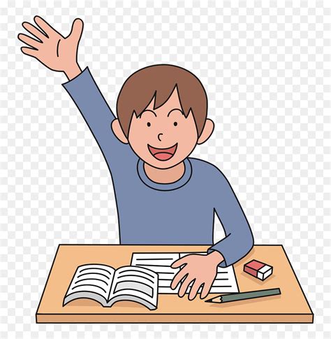 Raised Hand Student Clipart - Kid Raising Hand Clipart, HD Png Download ...